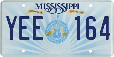 MS license plate YEE164