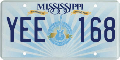 MS license plate YEE168
