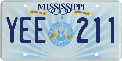MS license plate YEE211