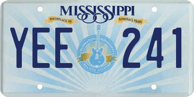 MS license plate YEE241