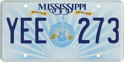 MS license plate YEE273