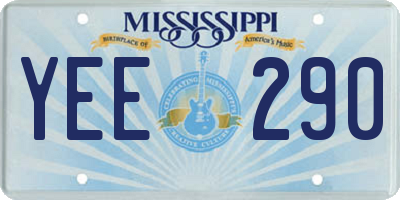 MS license plate YEE290