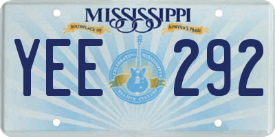 MS license plate YEE292