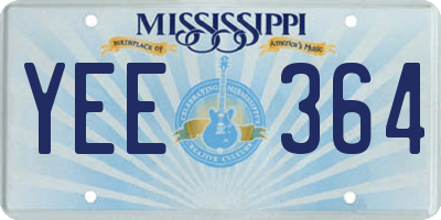 MS license plate YEE364