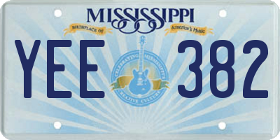 MS license plate YEE382