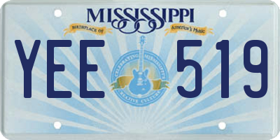 MS license plate YEE519