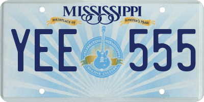 MS license plate YEE555