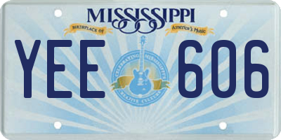 MS license plate YEE606