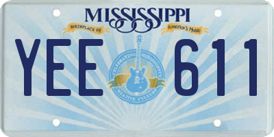 MS license plate YEE611