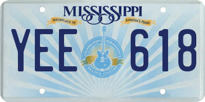 MS license plate YEE618