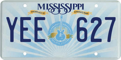 MS license plate YEE627