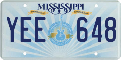 MS license plate YEE648