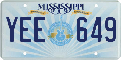 MS license plate YEE649