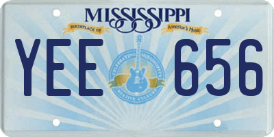 MS license plate YEE656