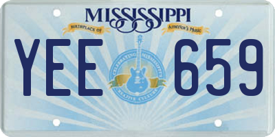 MS license plate YEE659