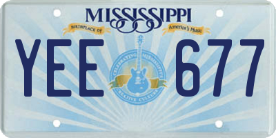 MS license plate YEE677