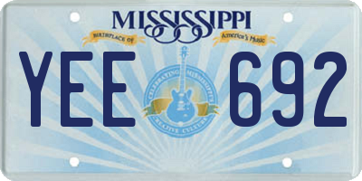 MS license plate YEE692
