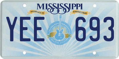 MS license plate YEE693