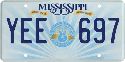MS license plate YEE697