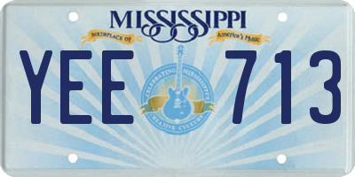 MS license plate YEE713