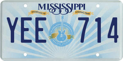 MS license plate YEE714