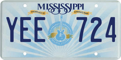 MS license plate YEE724