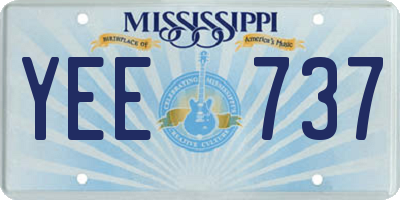 MS license plate YEE737