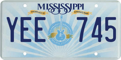 MS license plate YEE745