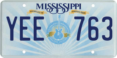 MS license plate YEE763