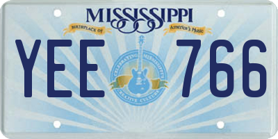 MS license plate YEE766