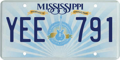 MS license plate YEE791