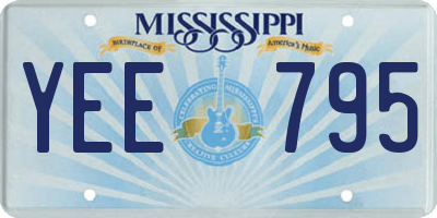 MS license plate YEE795