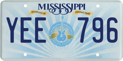 MS license plate YEE796