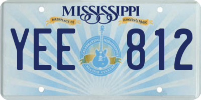 MS license plate YEE812