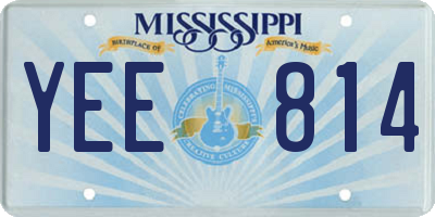 MS license plate YEE814