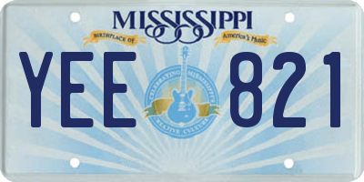MS license plate YEE821