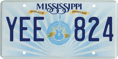 MS license plate YEE824