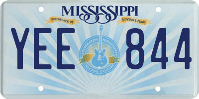 MS license plate YEE844
