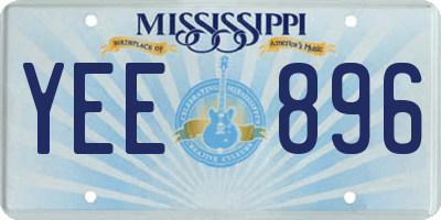 MS license plate YEE896