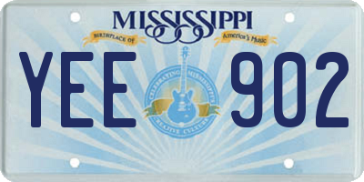 MS license plate YEE902