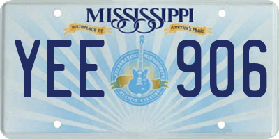 MS license plate YEE906