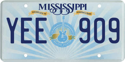 MS license plate YEE909
