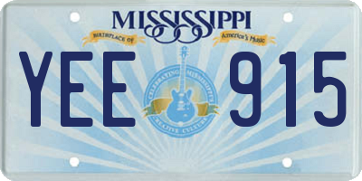 MS license plate YEE915