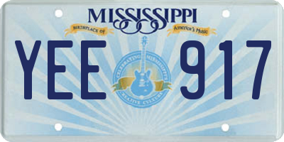 MS license plate YEE917