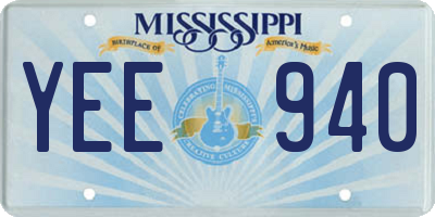 MS license plate YEE940