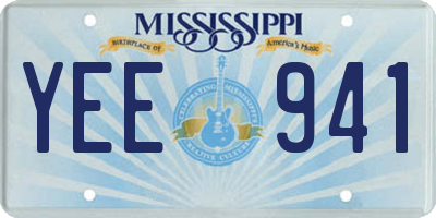 MS license plate YEE941