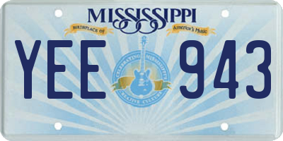 MS license plate YEE943