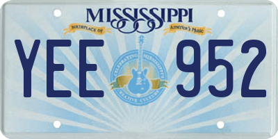 MS license plate YEE952