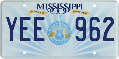 MS license plate YEE962