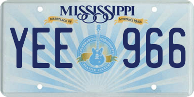 MS license plate YEE966